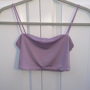 purple cropped cami